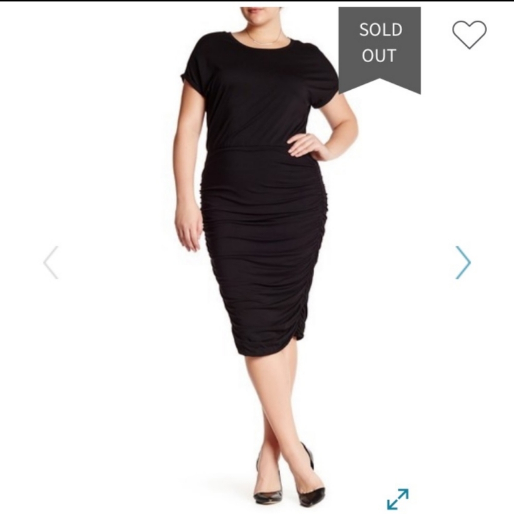 Vince Camuto rushed little black dress